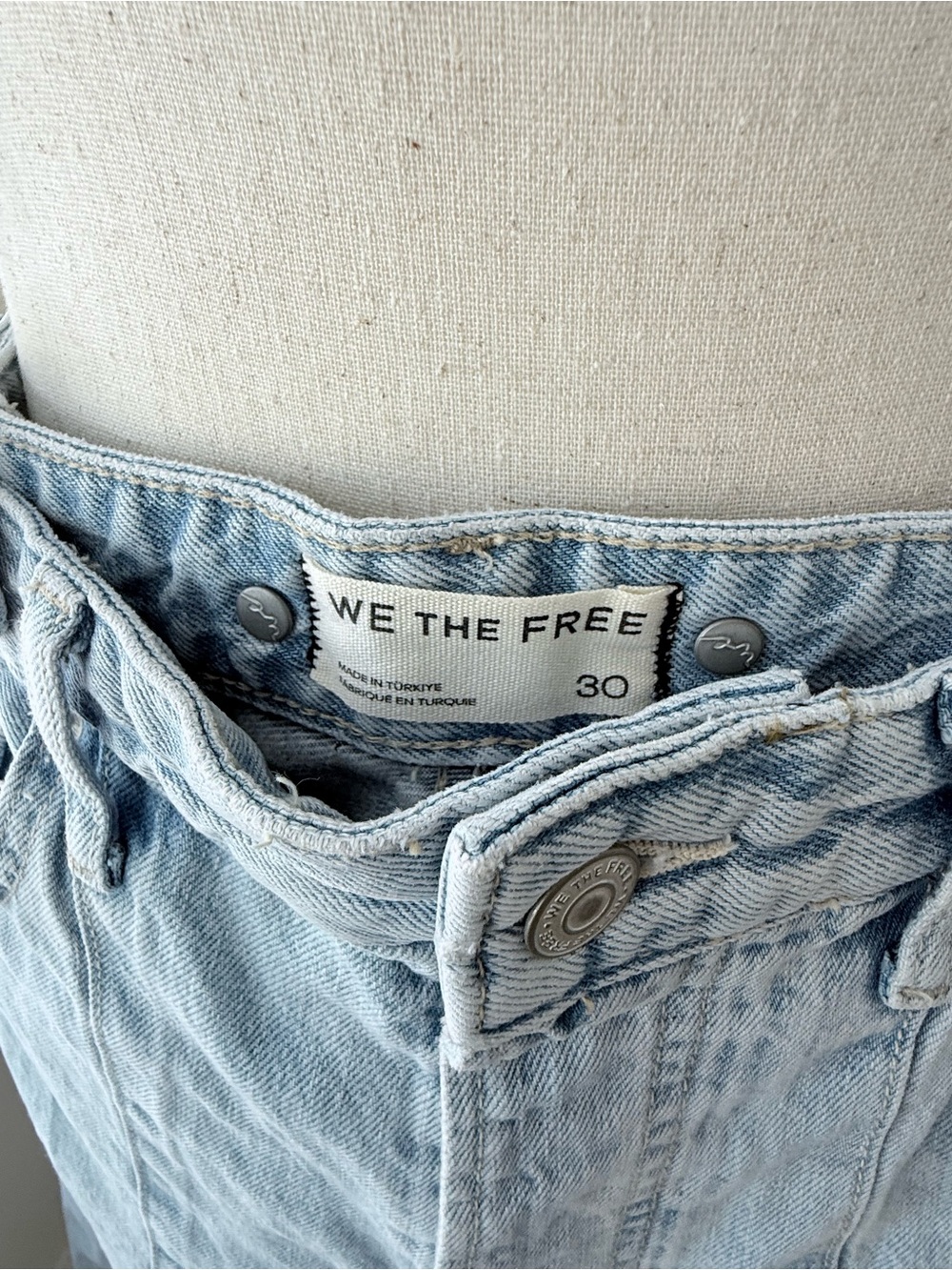 Free People Berkeley Suspender Jeans in shade Homecoming- Light Blue Denim - Picture 7 of 15